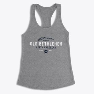 Old Bethlehem North Carolina General Supply Women's Racerback Tank