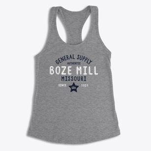 Boze Mill Missouri General Supply Women's Racerback Tank