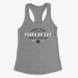 Forks Of Ivy North Carolina General Supply Women's Racerback Tank