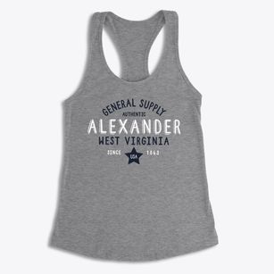 Alexander West Virginia General Supply Women's Racerback Tank