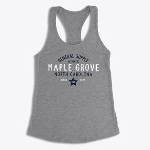 Maple Grove North Carolina General Supply Women's Racerback Tank