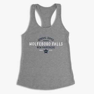 Wolfeboro Falls New Hampshire General Supply Women's Racerback Tank