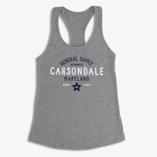 Carsondale Maryland General Supply Women's Racerback Tank