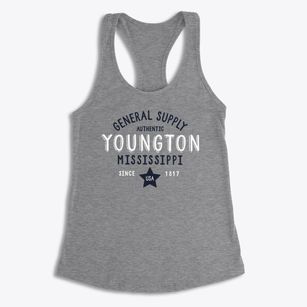 Youngton Mississippi General Supply Women's Racerback Tank
