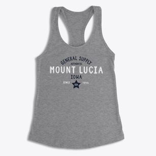 Mount Lucia Iowa General Supply Women's Racerback Tank