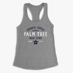 Palm Tree New York General Supply Women's Racerback Tank