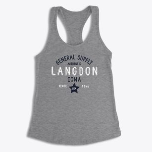 Langdon Iowa General Supply Women's Racerback Tank