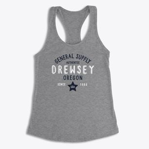 Drewsey Oregon General Supply Women's Racerback Tank