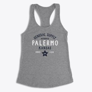 Palermo Kansas General Supply Women's Racerback Tank
