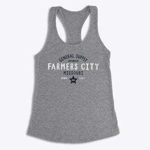 Farmers City Missouri General Supply Women's Racerback Tank