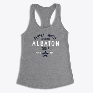 Albaton Iowa General Supply Women's Racerback Tank