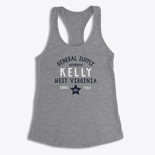 Kelly West Virginia General Supply Women's Racerback Tank