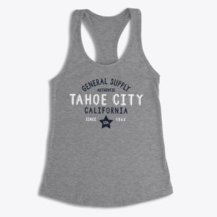 Tahoe City California General Supply Women's Racerback Tank