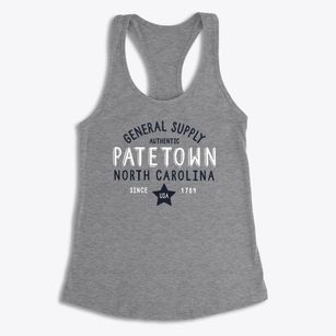 Patetown North Carolina General Supply Women's Racerback Tank