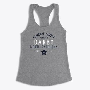 Darby North Carolina General Supply Women's Racerback Tank