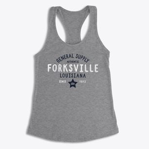 Forksville Louisiana General Supply Women's Racerback Tank