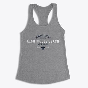 Lighthouse Beach New York General Supply Women's Racerback Tank