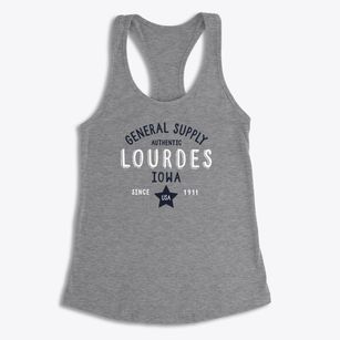 Lourdes Iowa General Supply Women's Racerback Tank