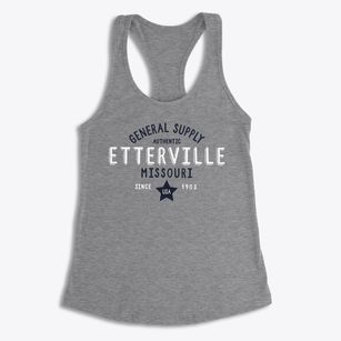 Etterville Missouri General Supply Women's Racerback Tank