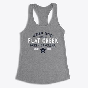 Flat Creek North Carolina General Supply Women's Racerback Tank