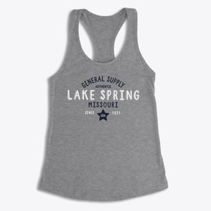 Lake Spring Missouri General Supply Women's Racerback Tank