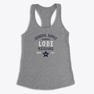 Lodi Missouri General Supply Women's Racerback Tank