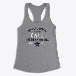 Call North Carolina General Supply Women's Racerback Tank