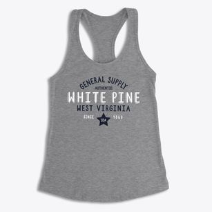 White Pine West Virginia General Supply Women's Racerback Tank