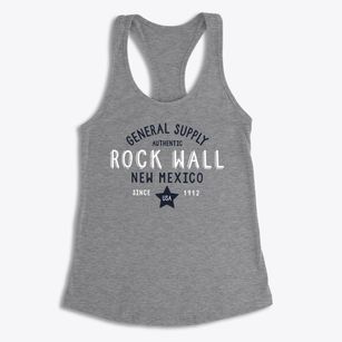 Rock Wall New Mexico General Supply Women's Racerback Tank
