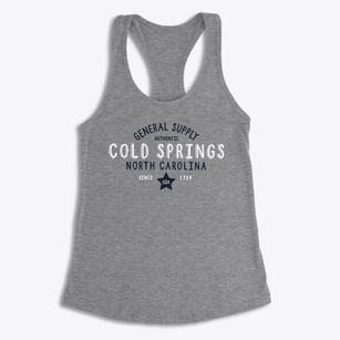 Cold Springs North Carolina General Supply Women's Racerback Tank