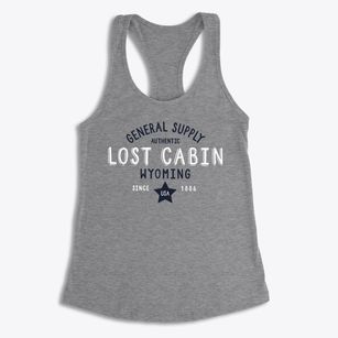 Lost Cabin Wyoming General Supply Women's Racerback Tank