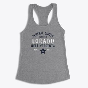 Lorado West Virginia General Supply Women's Racerback Tank