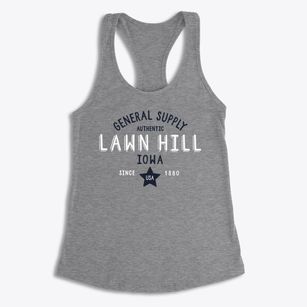 Lawn Hill Iowa General Supply Women's Racerback Tank