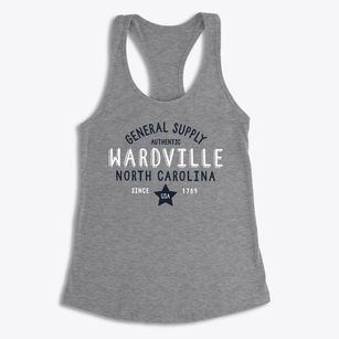 Wardville North Carolina General Supply Women's Racerback Tank