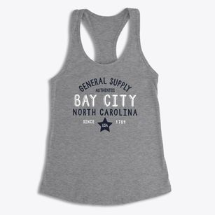 Bay City North Carolina General Supply Women's Racerback Tank