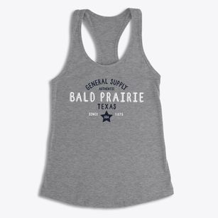 Bald Prairie Texas General Supply Women's Racerback Tank