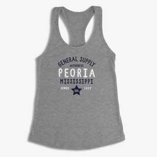 Peoria Mississippi General Supply Women's Racerback Tank