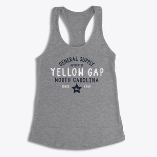 Yellow Gap North Carolina General Supply Women's Racerback Tank