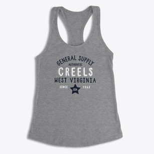 Creels West Virginia General Supply Women's Racerback Tank