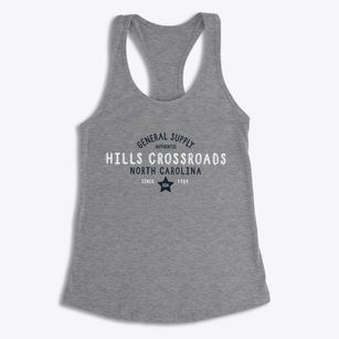 Hills Crossroads North Carolina General Supply Women's Racerback Tank