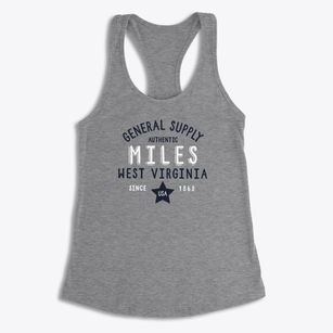 Miles West Virginia General Supply Women's Racerback Tank