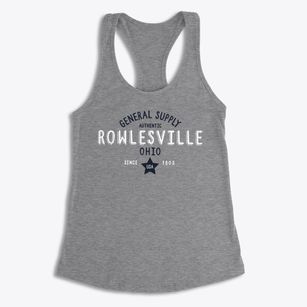 Rowlesville Ohio General Supply Women's Racerback Tank
