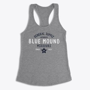 Blue Mound Missouri General Supply Women's Racerback Tank
