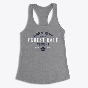 Forest Dale Vermont General Supply Women's Racerback Tank