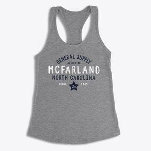 Mcfarland North Carolina General Supply Women's Racerback Tank