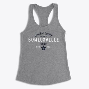 Bowlusville Ohio General Supply Women's Racerback Tank