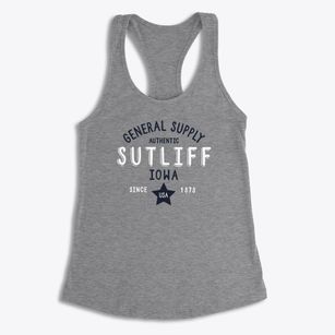 Sutliff Iowa General Supply Women's Racerback Tank