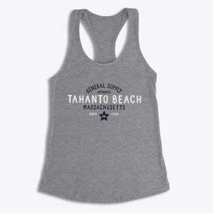 Tahanto Beach Massachusetts General Supply Women's Racerback Tank