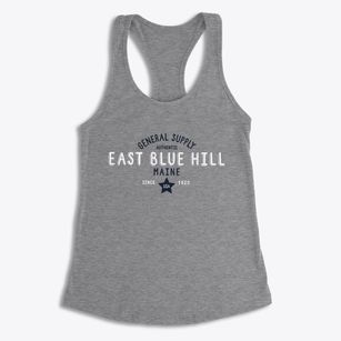 East Blue Hill Maine General Supply Women's Racerback Tank