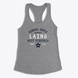 Laing West Virginia General Supply Women's Racerback Tank